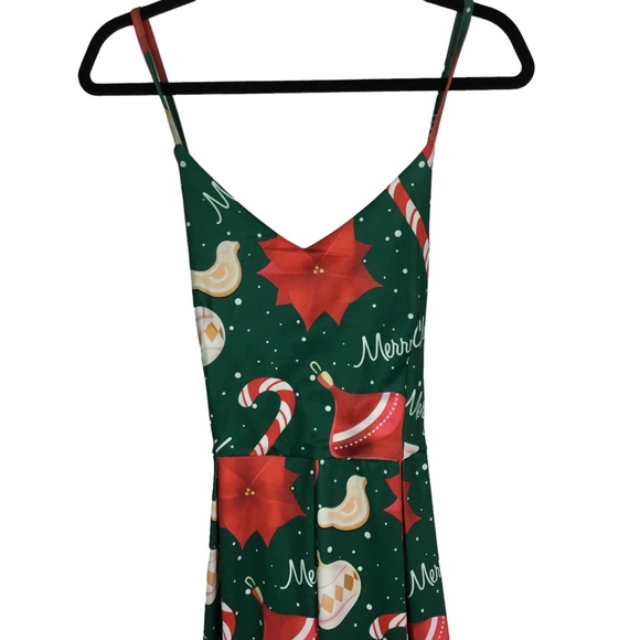 Christmas Dress V-Neck Spaghetti Strap Dress Size 2XL NWT - Picture 5 of 9